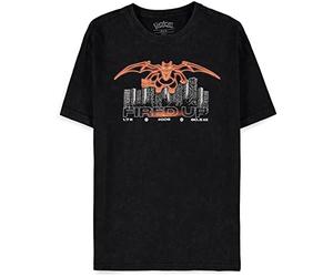 Pokémon Charizard Hombre Camiseta Negro M 100% algodón Regular