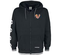 Pokémon Charmander Hombre Capucha con Cremallera Negro M 60% algodón, 40% poliéster Regular