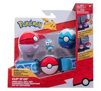 Pokémon Clip 'N' Go Poke Ball Belt Set (Quaxly with Poké Ball, Dive Ball & Water Themed Belt) W16