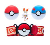 Pokémon - Clip 'N' Go Poke Ball Cinturón Set (Poké Ball, Great Ball y Scorbunny) W12