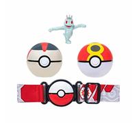 Pokemon Clip n Go Poke Ball Pas Repeat Ball, Timer Ball, and Machop PKW2717