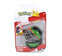 Pokémon Clip 'N' Go Tyrunt and Dusk Ball - Incluye Figura de Batalla de 2 Pulgadas y Accesorio de Bola del Atardecer