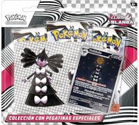 Pokémon: Colección con Pegatinas Especiales de Escarlata y Púrpura-Llama Blanca: Gothitelle de JCC (1 Carta holográfica de promoción y 3 Sobres de Mejora)