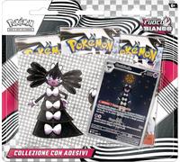 Pokémon: Colección con Pegatinas (Gothitelle) de la expansión Escarlata y Violeta - Fuego Blanco del GCC (Tarjeta Promocional holográfica y Tres Sobres de expansión)