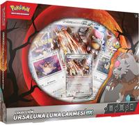 Pokémon Colección Ursaluna Luna Carmesí (4 Cartas holográficas y 4 Paquetes de Mejora)