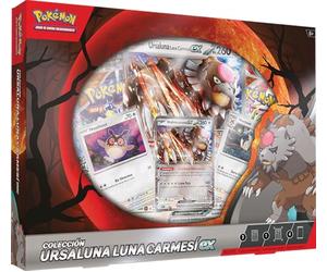 Pokémon Colección Ursaluna Luna Carmesí (4 Cartas holográficas y 4 Paquetes de Mejora)