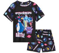Pokémon Conjunto de Baño Niño Adolescentes Bañador 2 Piezas con Bañador Corto y Chaleco Antisarpullidos Regalo (5-6 Años, Negro)