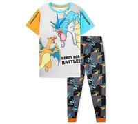 Pokémon Conjunto de Pijamas Niños - Incluye Camiseta de Manga Larga y Pantalones Largos, para Adolescentes y Niños de 4 a 14 años (Gris/Negro, 11-12 años)