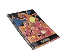 Pokémon - Cuaderno Cuadrícula, 80 Hojas, Diseño Charmander, Espiral, Infantil (CyP Brands)