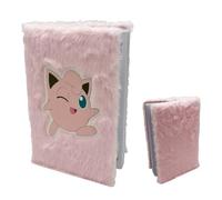 Pokémon - Cuaderno de Peluche Rondoudou Rosa Claro - Diario Intimo y Cuaderno de Notas Suave - Libro con Tapa de Peluche y Páginas Rayadas - Licencia Oficial Idea de Regalo para Niños
