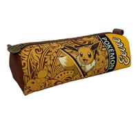 CyP Brands- Pokémon- Estuche cilíndrico, Portatodos, Material Escolar, Eevee. Estuche, Color Marrón, Producto Oficial