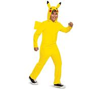 Pikachu Costume for Kids, Official Pokemon Costume Hooded Jumpsuit, Child Size Medium (7-8)