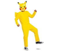 Pokemon Disfraz Pikachu Oficial de Disguise, Disfraz Pikachu 100% Poliéster, Inlcuye Careta de Pikachu, Halloween Carnaval, Recomendado para Niños 14-16 Años, Talla XL
