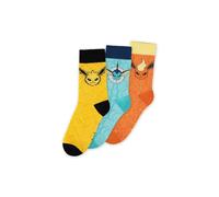 Pokémon Eevee Evolution Women's Socks Multicoloured Fan Merch, Gaming 12 multi-c