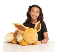 Pokemon Eevee Sleeping Plush - Peluche premium de 18 pulgadas en postura para dormir