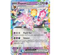 Pokemon - Espeon 034/131 - Evoluciones prismáticas - Doble rara - Tarjeta individual de aluminio