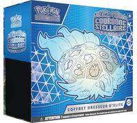Pokémon - Estuche de Entrenamiento de élite Escarlata y púrpura - Corona Estelar (1 Tarjeta Promocional Completamente ilustrada, 9 Refuerzos y Accesorios de Juego Premium)