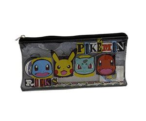 Pokémon - Estuche Juvenil, 5 Piezas, Portatodo con Cremallera, Transparente (CyP Brands)