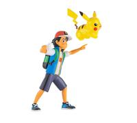 Pokémon Figura de acción Ash Ketchum 11 cm con Figura de acción Pikachu de 5 cm