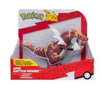 Pokémon Figura de acción épica Pokémon Tyranturm - Figura de acción épica articulada de 30 cm con Vitrina