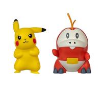 Pokémon Figura de Batalla First Partner 2 Pack - 2 Pulgadas Fuecoco y Pikachu Figuras de Batalla con Detalles auténticos