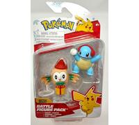 Pokemon Figura de batalla Winter Holiday 2 unidades, figuras de acción de Rowlet y Squirtle