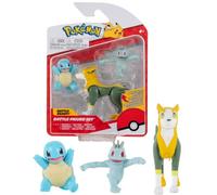 Pokémon Figuras 5-8 cm, Boltund Machop & Squirtle - Juguetes Nueva 2022 - Figuras 3-Pack - Licenciado Oficialmente Juguetes