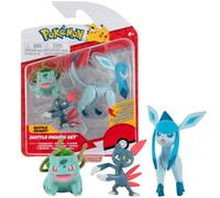 Pokémon Figuras 5-8 cm, Bulbasaur Sneasel & Glaceon - Juguetes Nueva 2022 - Figuras 3-Pack - Licenciado Oficialmente Juguetes