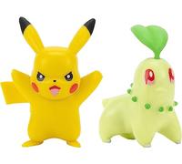 Pack de 2 figuras jazwares pokemon batalla chikorita & pikachu n.9 5 cm