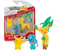 Pokemon Figuras 5-8 cm Pikachu, Wynaut & Leafeon - Juguetes Pokemon Nueva 2022 - Figuras Pokemon 3-Pack - Licenciado Oficialmente Pokemon Juguetes