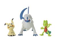 Pokémon Figuras de Batalla, Paquete de 3 - Cuenta con Figuras de Batalla Treecko, Mimikyu y Absol de 3 Pulgadas de 2 Pulgadas, Detalles auténticos