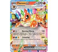 Pokemon - Flareon ex 014/131 - Evoluciones prismáticas - Doble rara - Tarjeta individual de aluminio