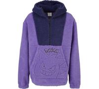 Pokémon Gengar - Sherpa Hombre Capucha con Cremallera Lila L 100% poliéster Stickerei Regular