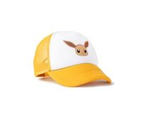 Pokémon Gorra Eevee con Visera Curva Ajustable Amarilla y Blanca | Sombrero de protección Solar para Ropa Informal para niñas | Espalda de Malla con Cierre a presión.
