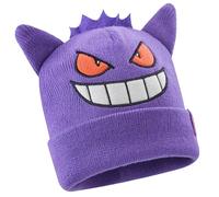 Pokémon Gorro de Punto Niño, Gorro Invierno Niños - Regalo para Jugadores (Gengar Morado, 7-12 Años)