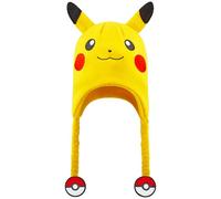 Pokémon Gorro Invierno Niño de Punto, 5-12 Años, Gorros Divertidos Niños Pikachu Gengar Eevee para Escuela Viajes, Regalos de Anime (5-12 Años, Amarillo Pikachu Pokeball)