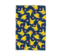 Pokemon Manta Gruesa Fleece Suave Infantil Azul Pikachu Para Cama 100cm x 150cm