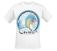 Pokémon Gyarados Hombre Camiseta Blanco S 100% algodón Regular