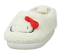 Pokémon Hello Kitty - Pantuflas para niñas con licencia oficial, forro polar, color crema, zapatos de casa para niños pequeños y niños, forro de felpa suave con suela antideslizante, calzado acogedor