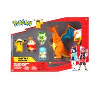 Pokémon Horizons Battle Figure 5-Pack - Includes; Captain Pikachu, Sprigatito, F