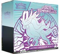 Pokémon JCC - Estuche de Entrenamiento de élite Escarlata y púrpura - Fuerzas temporales - Serpente-Agua (1 Tarjeta Promocional Completamente ilustrada de Flota Mecha, 9 Refuerzos y Accesorios de