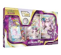 Pokémon JCC Juego de la Premium Collection de Palkia (Origen Forma) VSTAR (2 Tarjetas promocionales de Aluminio Grabado, 1 Tarjeta de Aluminio de Gran tamaño y 5 Paquetes de Refuerzo)