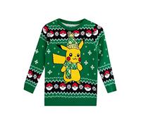 Pokémon Jersey de Navidad de Pikachu para niños Verde 10-11 años