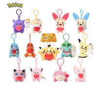 Pokemon Jigglypuff Bulbasaur Gengar Togepi Mimikyu Mew Kawaii juguete de peluche llavero mochila colgante llavero regalos de cumpleaños 10CM Pichu