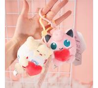 Pokemon Jigglypuff Plusle Minun Clefairy Togepi Mimikyu Kawaii juguete de peluche llavero mochila colgante llavero regalo de cumpleaños 9.5cm Jigglypuff