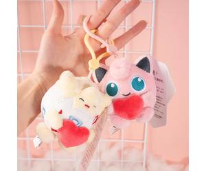 Pokemon Jigglypuff Plusle Minun Clefairy Togepi Mimikyu Kawaii juguete de peluche llavero mochila colgante llavero regalo de cumpleaños 12cm Sylveon