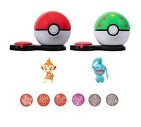 Pokémon Juego de Ataque Sorpresa-Chimchar con Poké Ball vs Wynaut con Bola de Am
