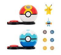 Pokémon Juego de Ataque Sorpresa de Pokémon - Pikachu de 5 cm con Acopio Ball y Mudkip de 5 cm con Buceo Ball más Seis Discos de Ataque