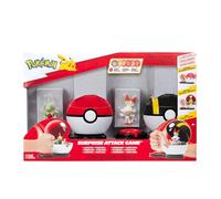 Pokémon Juego de Ataque Sorpresa - Larvitar y Scorbunny de 2 Pulgadas con Poké Ball y Ultra Ball más 6 Discos de Ataque