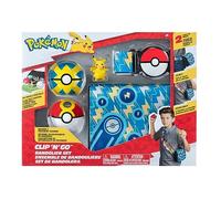 Pokémon- Juego de bandolero Clip 'N' GO - Incluye Figura de Batalla Pikachu de 2 Pulgadas rápida y Accesorios de Bola repetida (Jazwares PKW3156)